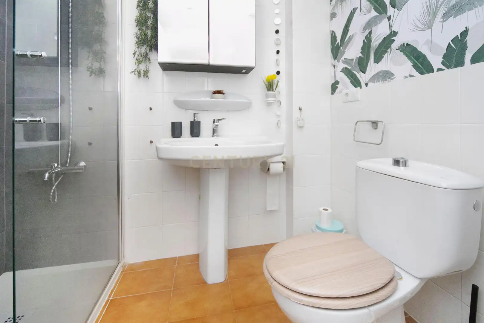 Bany de Apartament de lloguer en Calpe / Calp amb Aire condicionat, Rentadora i Microones