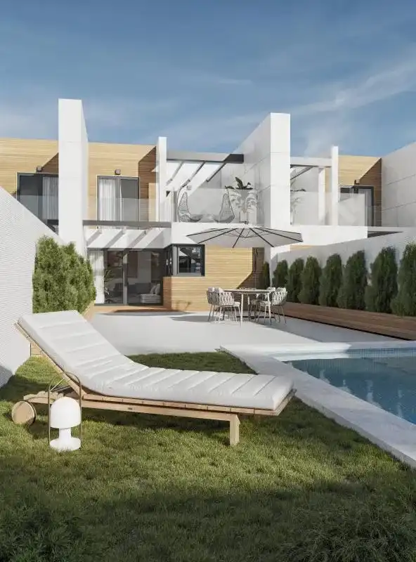 Terrasse von Einfamilien-Reihenhaus zum Verkauf in L'Alfàs del Pi mit Schwimmbad