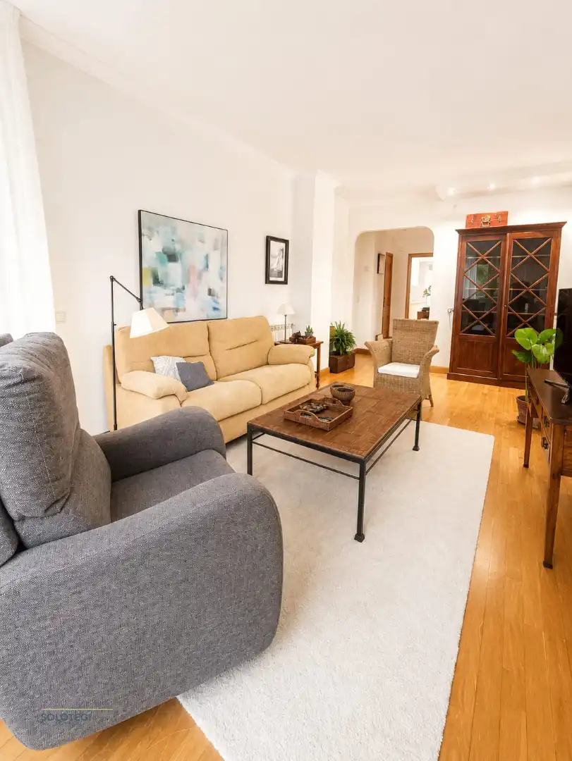 Living room of Flat for rent in Usurbil  with Heating, Terrace and Furnished
