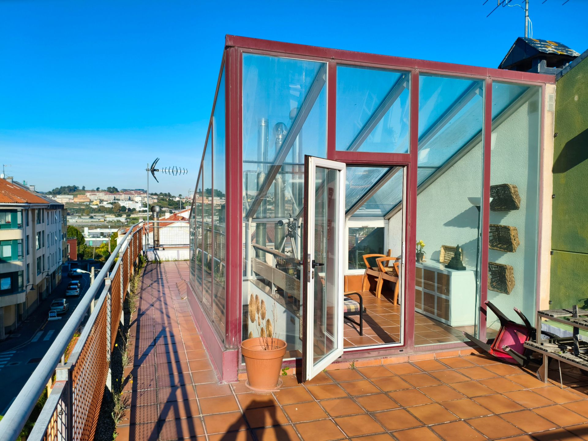 Terrace of Single-family semi-detached for sale in Oleiros  with Heating, Private garden and Parquet flooring