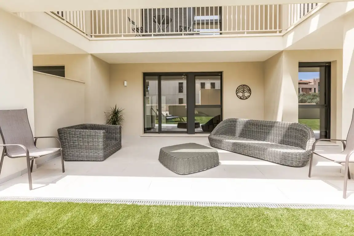 Terraza de Apartamento de alquiler en Dénia con Aire acondicionado, Jardín privado y Terraza