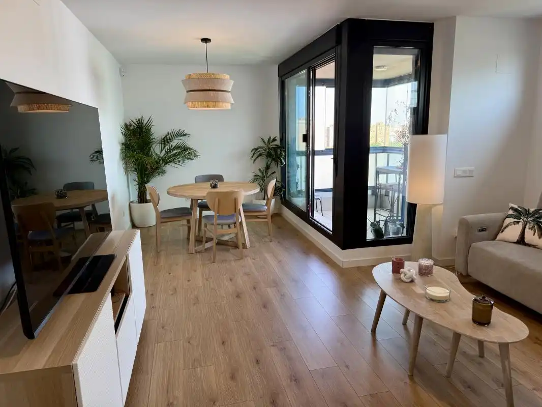 Living room of Duplexes for rent in Valencia  with Air Conditioner, Heating and Terrace