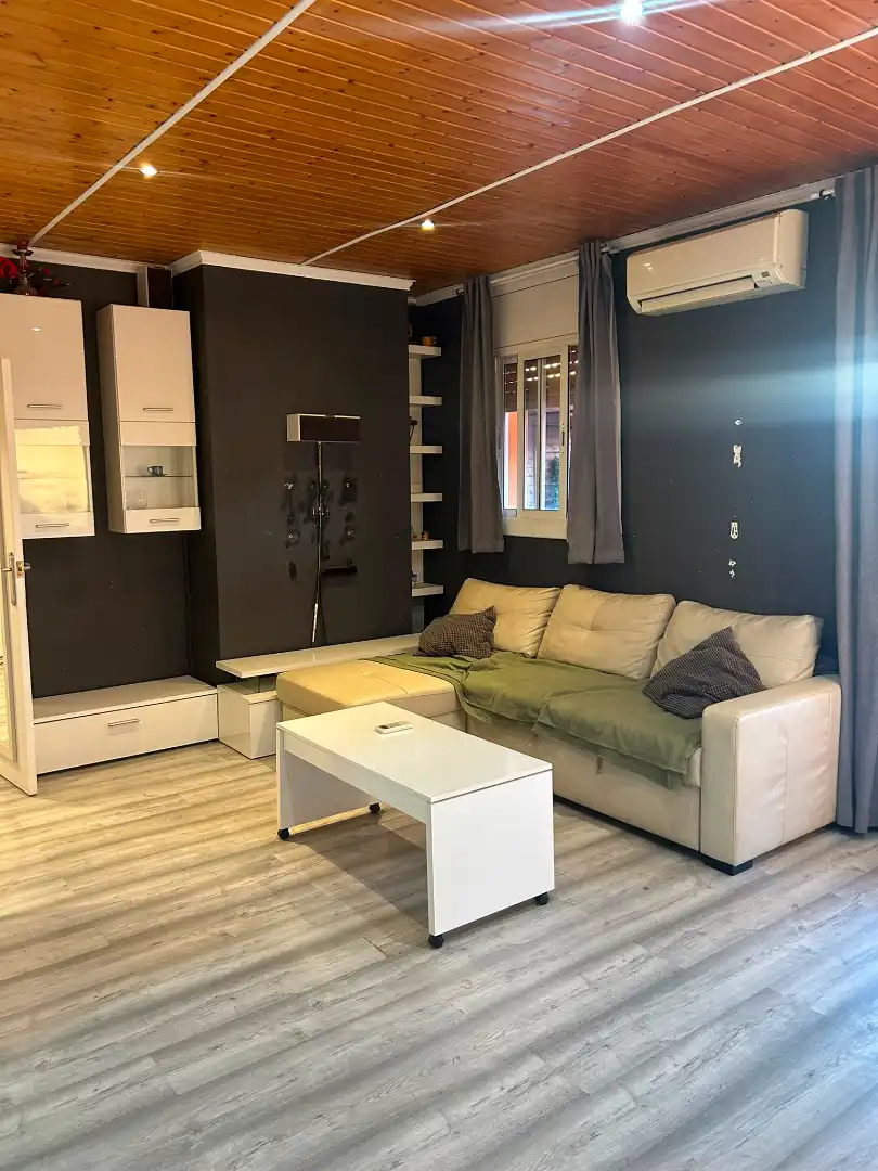 Sala de estar de Ático en venta en Santa Coloma de Gramenet con Aire acondicionado, Parquet y Terraza