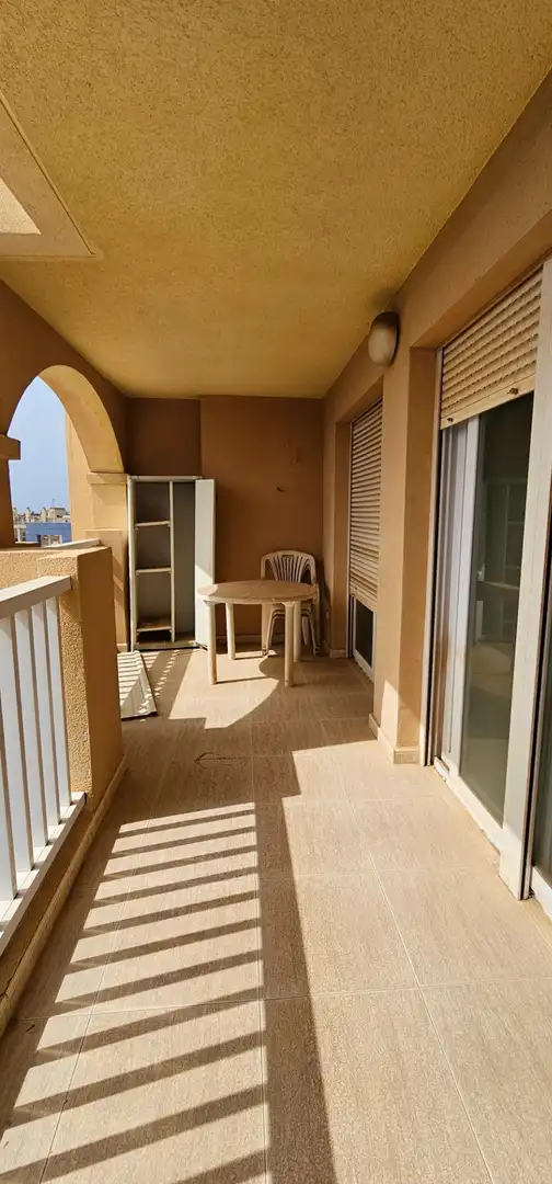 Terraza de Apartamento en venta en La Manga del Mar Menor con Calefacción, Jardín privado y Terraza