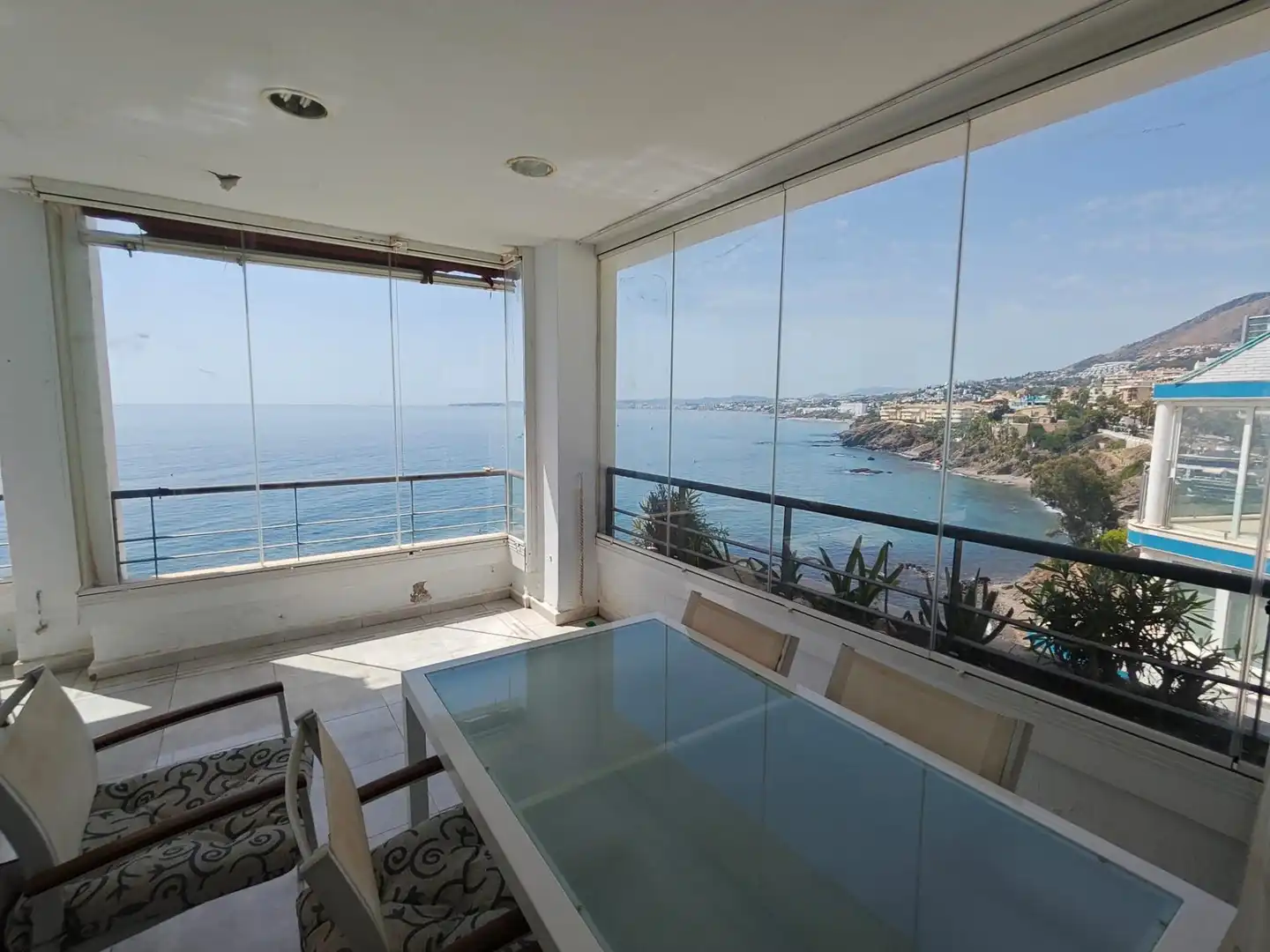 Terrasse von Wohnung zur Miete in Benalmádena mit Klimaanlage, Terrasse und Gemeinschaftspool