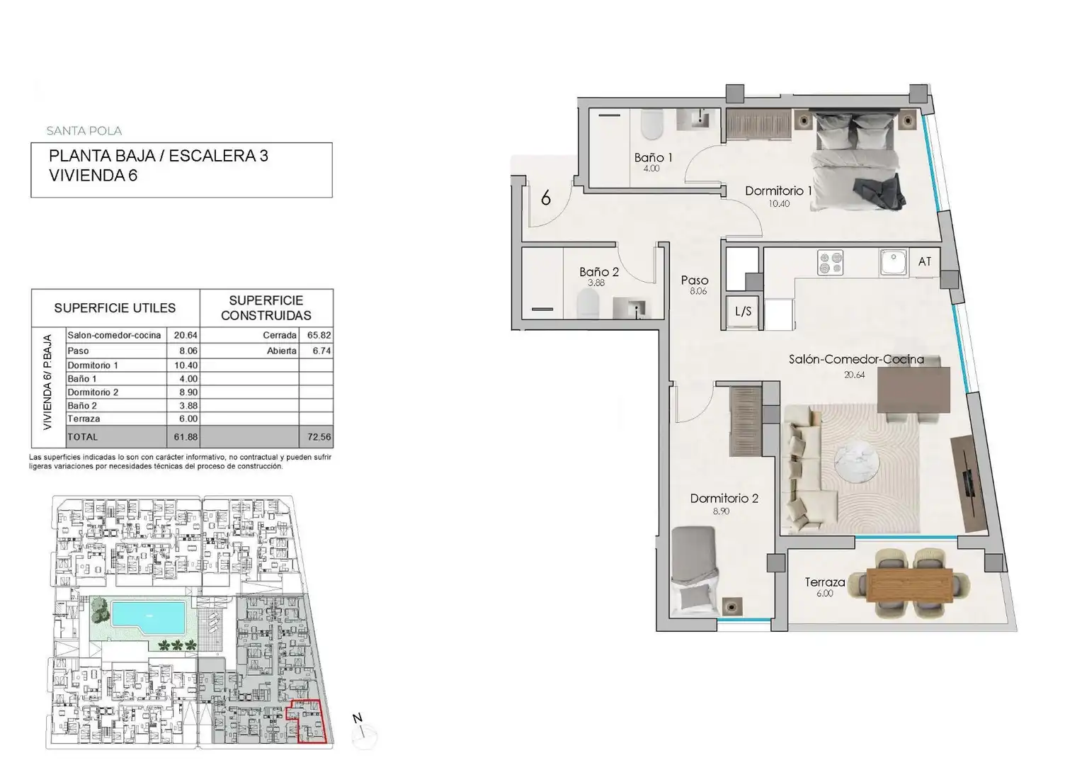 Flat for sale in Santa Pola  with Private garden, Terrace and Community pool