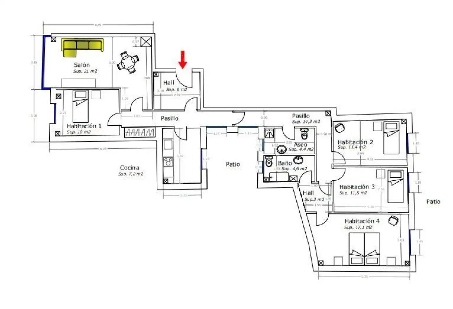 Wohnung zur Miete in Salamanca - Calle Varillas, Sancti Spiritus - San Juan