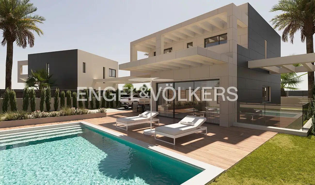 Swimming pool of Houses for sale in El Campello  with Air Conditioner, Heating and Private garden