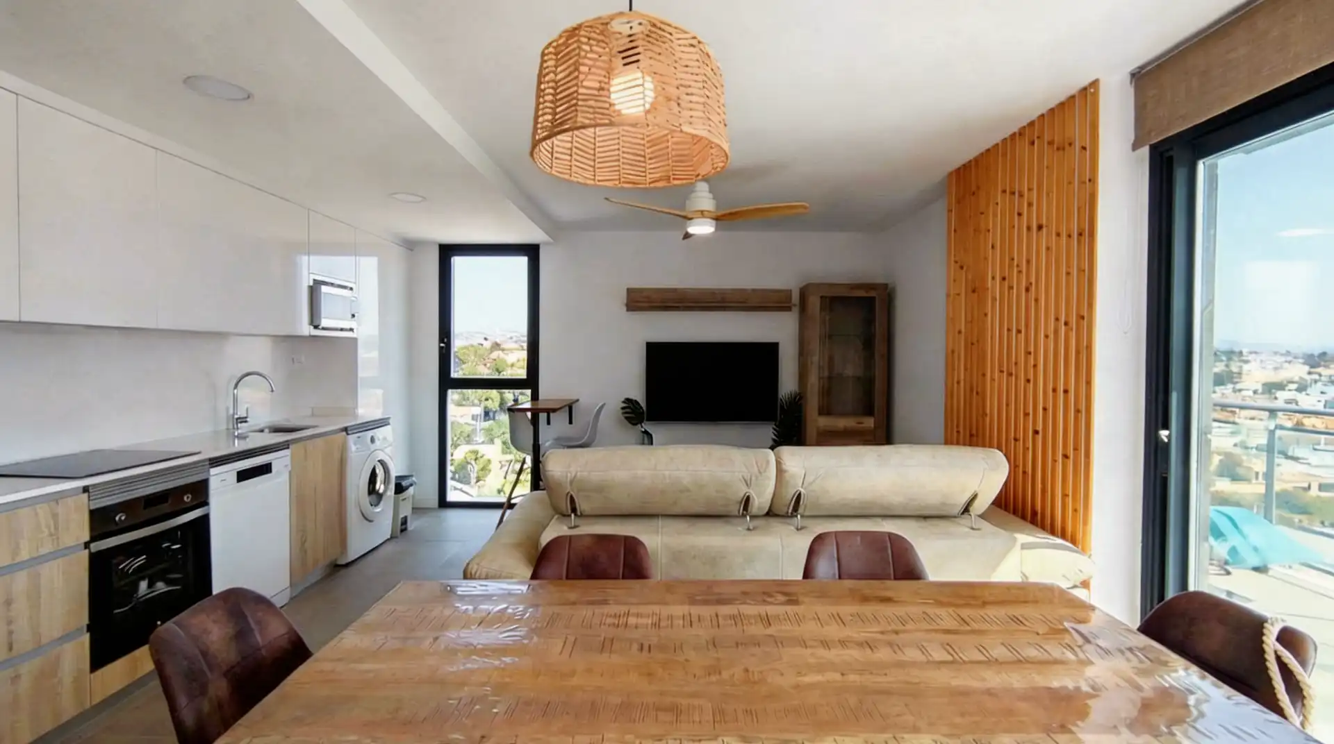 Sala d'estar de Apartament en venda en Calpe / Calp amb Aire condicionat, Calefacció i Traster
