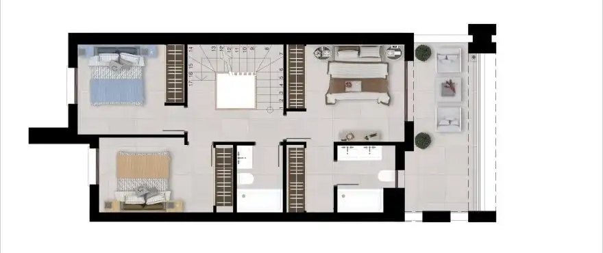 Casa a schiera con terrazza in vendita a Calle carro del lago, imagen 26