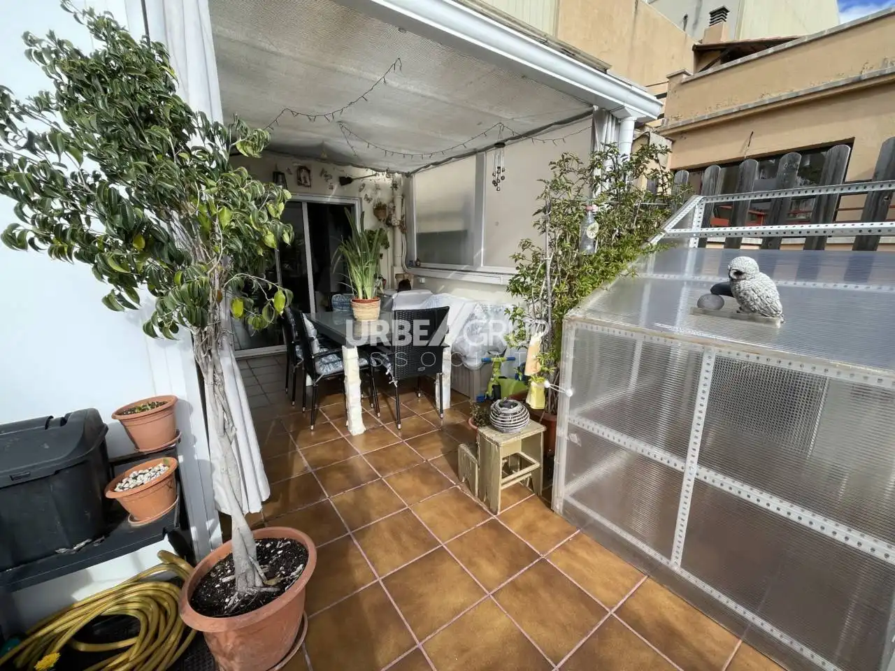 Terrasse von Wohnung zum Verkauf in Terrassa mit Klimaanlage, Heizung und Privatgarten