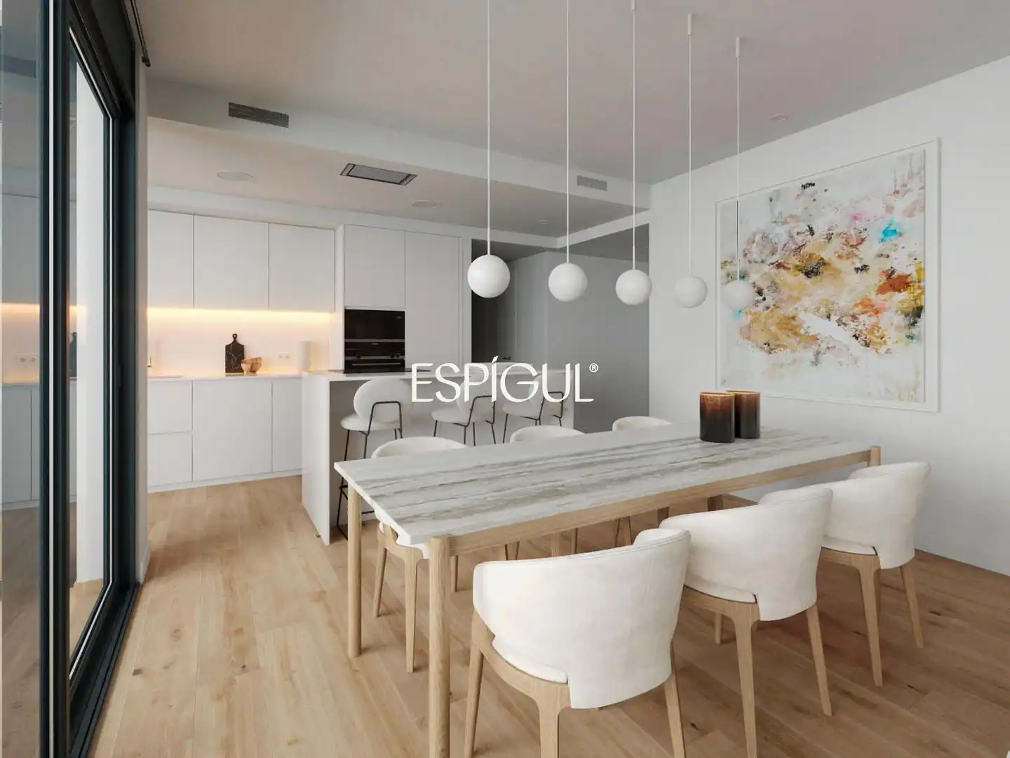 Kitchen of Flat for sale in Badalona  with Air Conditioner, Heating and Terrace