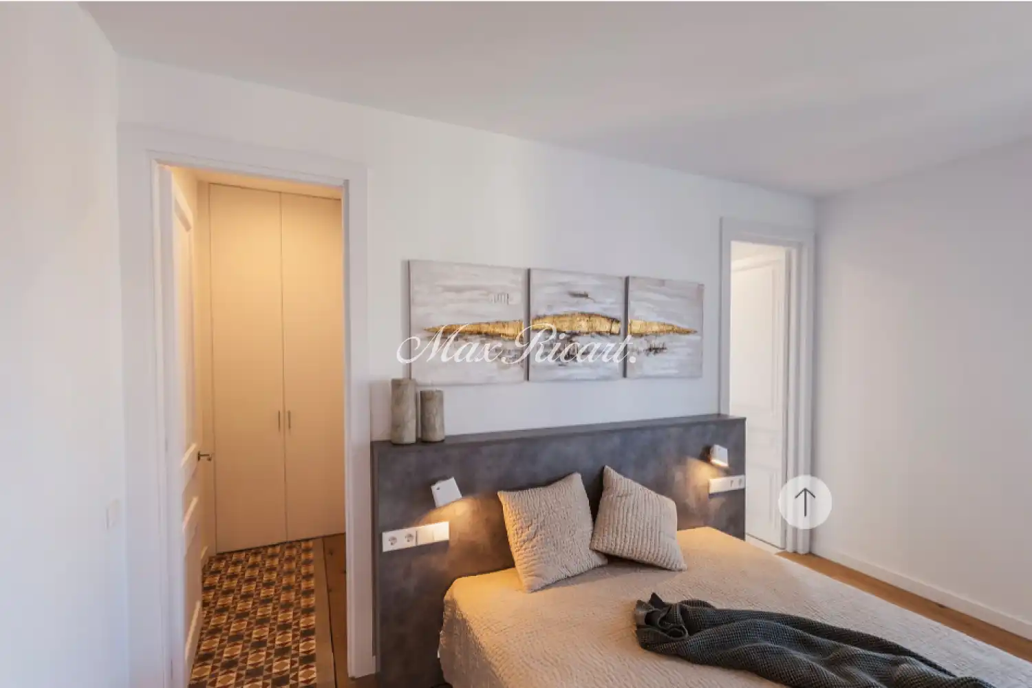 Schlafzimmer von Wohnung zur Miete in Barcelona mit Klimaanlage, Heizung und Terrasse