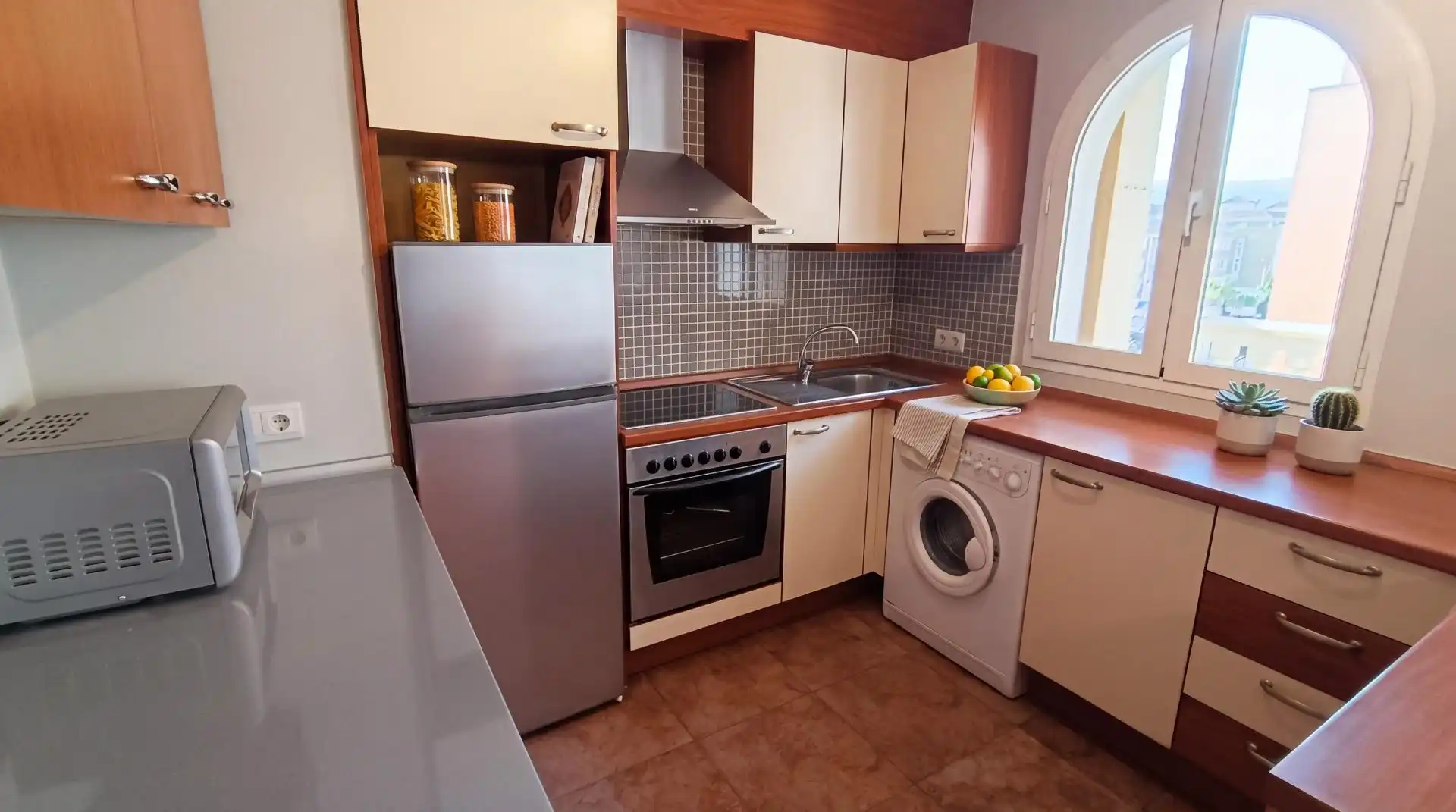Cocina de Apartamento en venta en Roquetas de Mar con Aire acondicionado, Calefacción y Terraza