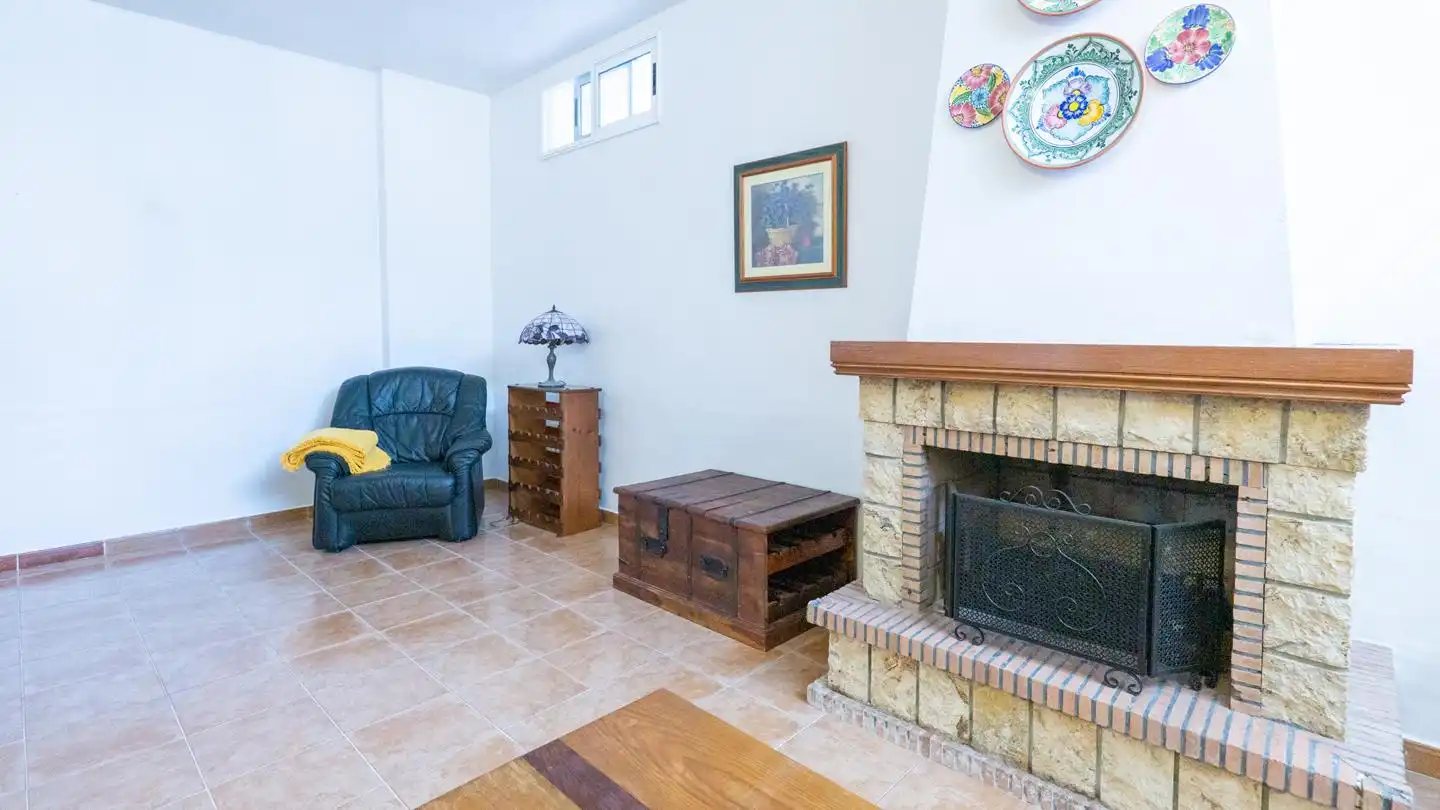 Sala d'estar de Casa o xalet en venda en Elche / Elx amb Aire condicionat, Jardí privat i Terrassa