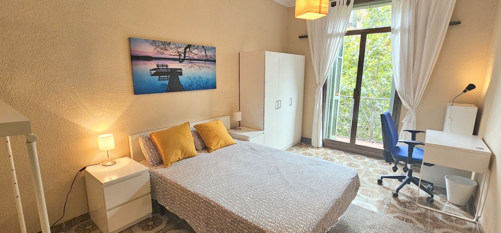 Bedroom of Flat to rent in  Barcelona Capital  with Furnished, Oven and Washing machine