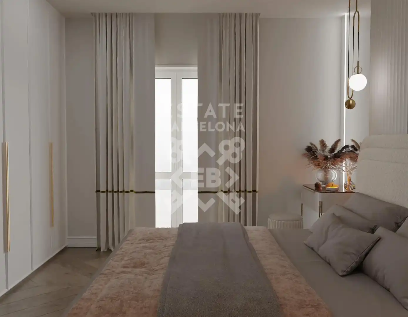 Schlafzimmer von Dachboden zum Verkauf in Barcelona mit Terrasse