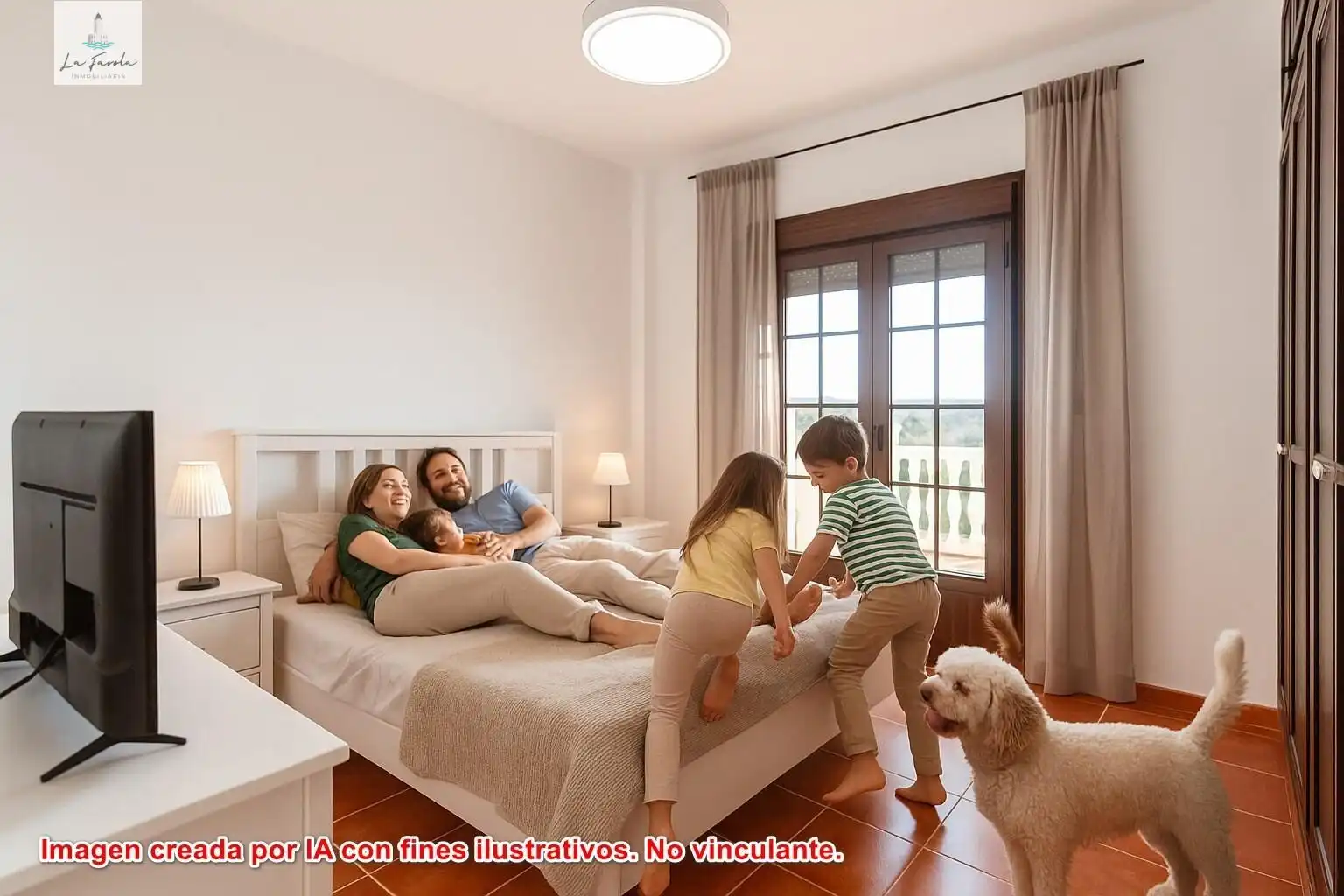 Dormitori de Casa adosada de lloguer en Archidona amb Aire condicionat, Terrassa i Moblat