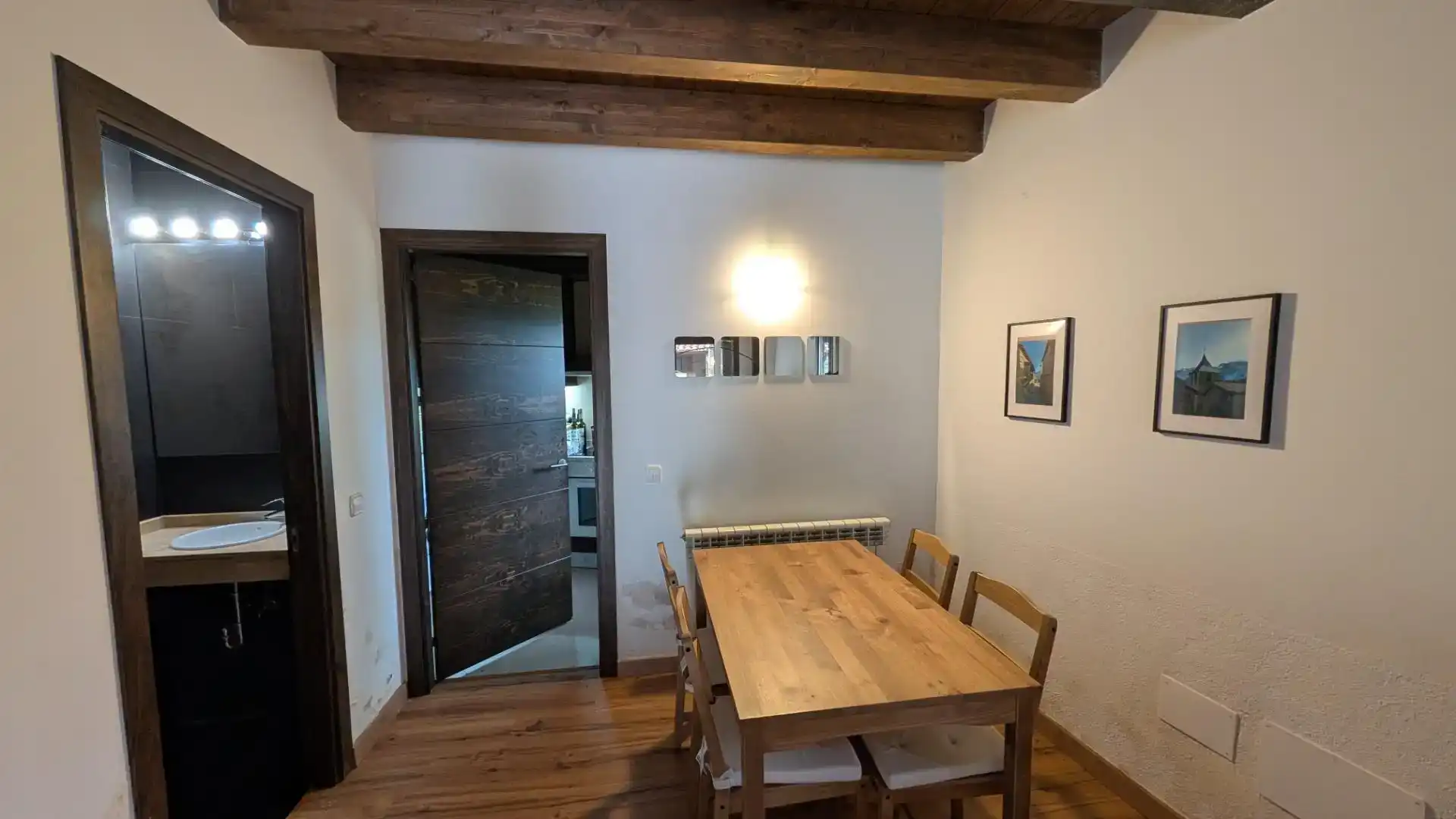 Esszimmer von Wohnung zur Miete in Cava mit Klimaanlage, Privatgarten und Parkett