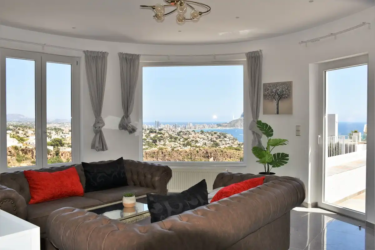 Sala de estar de Casa o chalet en venta en Calpe / Calp con Aire acondicionado, Calefacción y Jardín privado