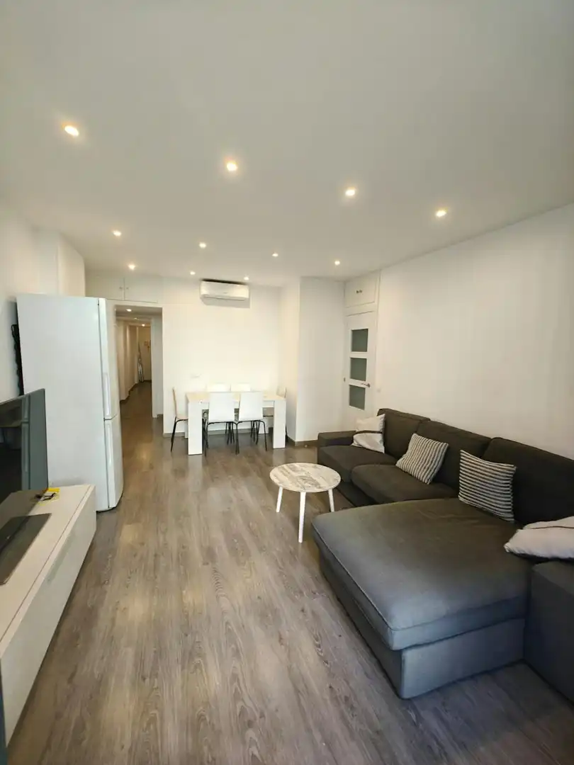 Sala d'estar de Pis per a compartir en Esplugues de Llobregat amb Aire condicionat, Calefacció i Moblat