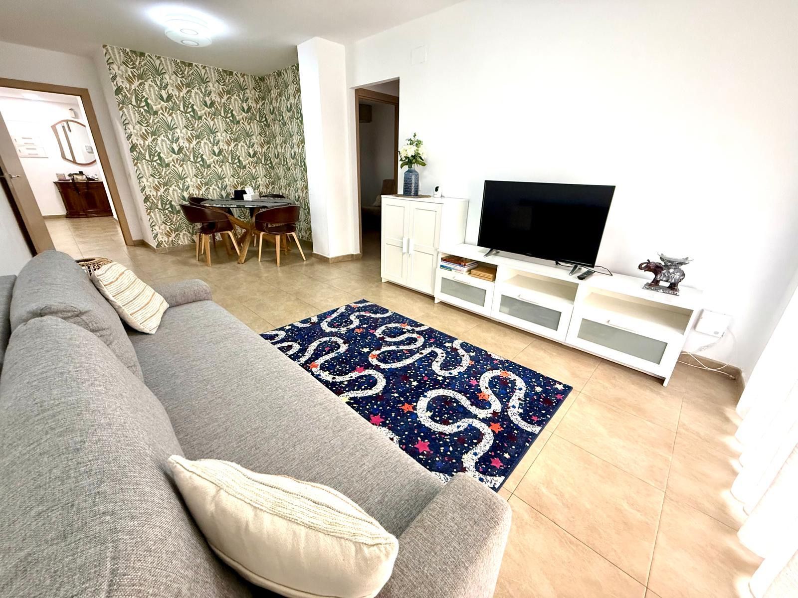 Living room of Flat for sale in Torrent  with Air Conditioner, Terrace and Furnished