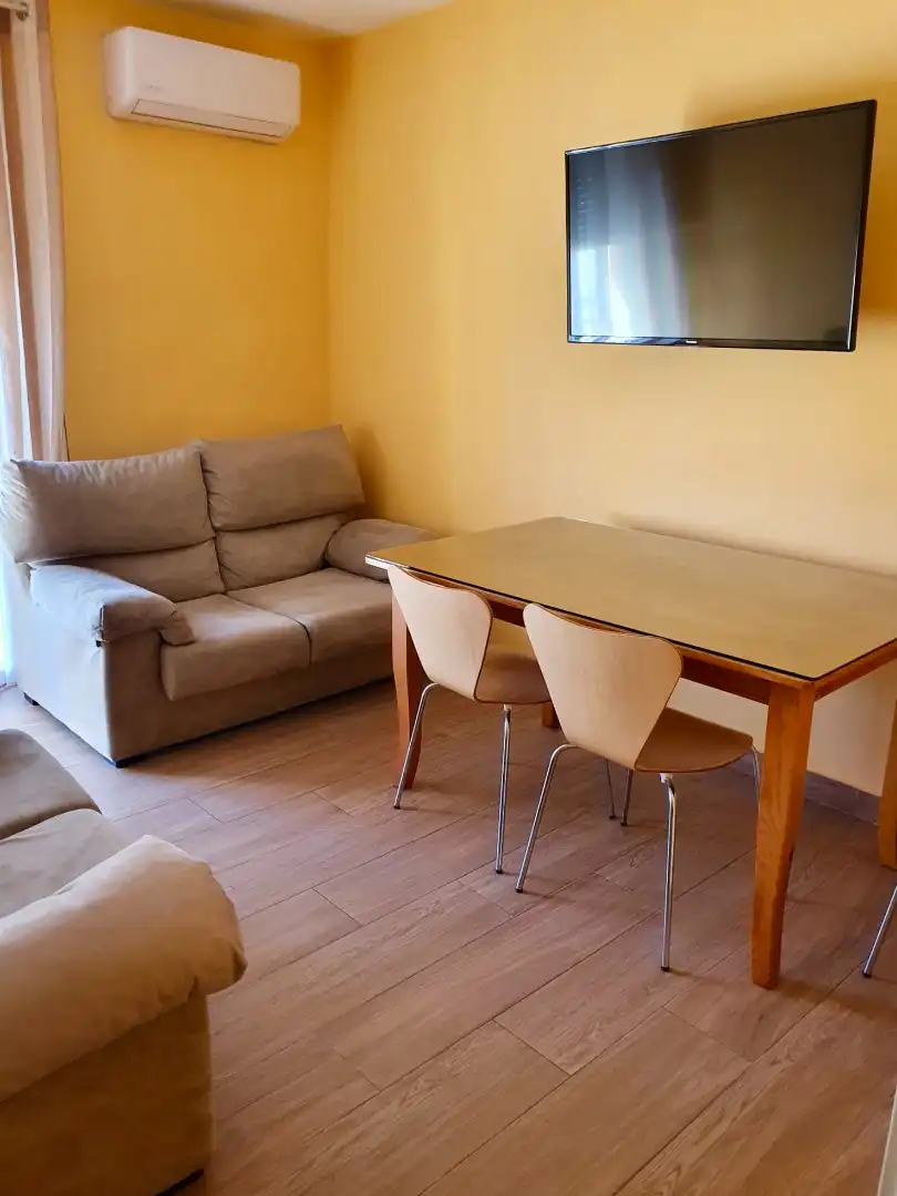 Living room of Flat for rent in Granada  with Air Conditioner, Heating and Parquet flooring