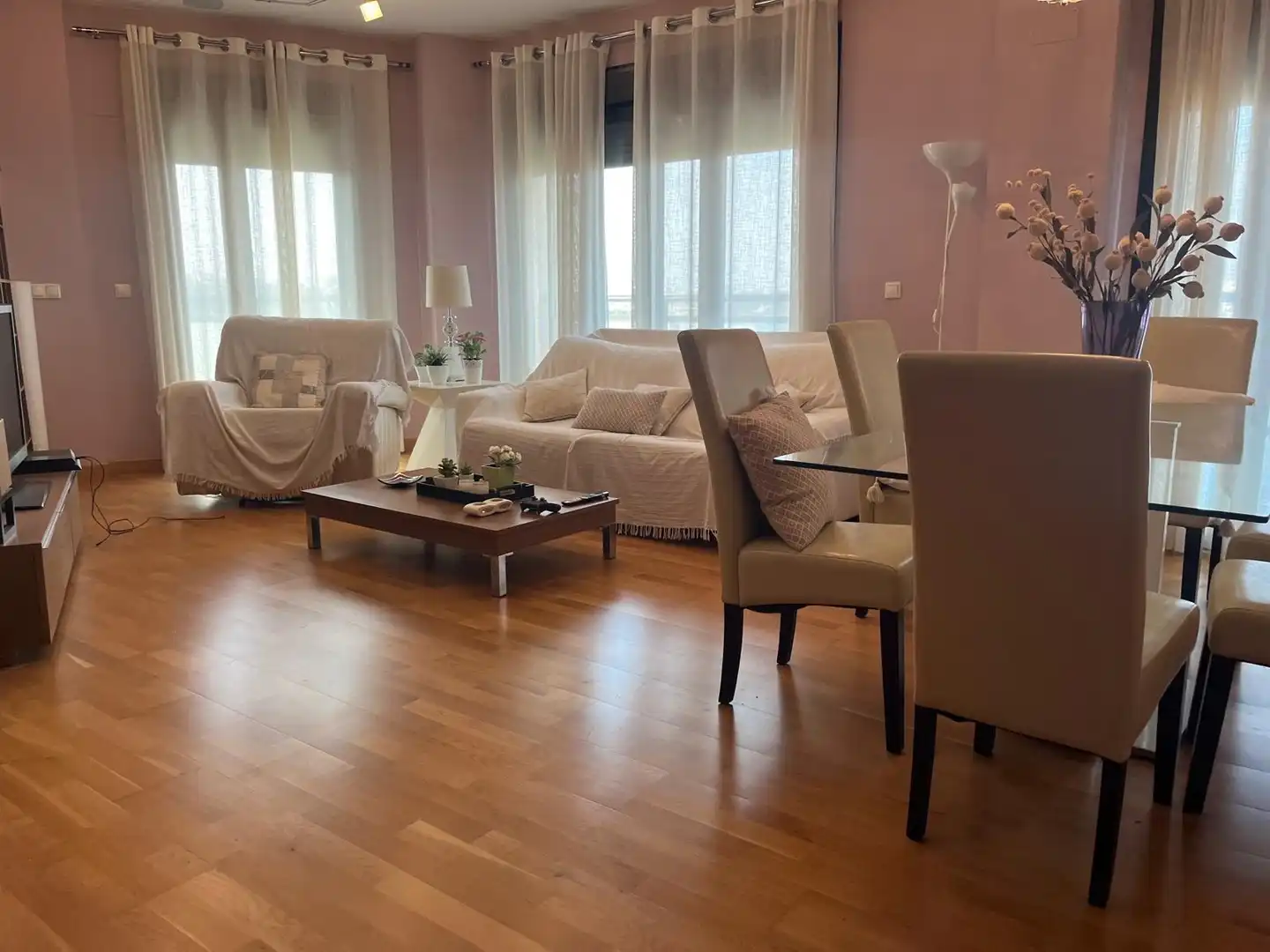 Sala de estar de Piso de alquiler en Torrent con Parquet y Piscina comunitaria