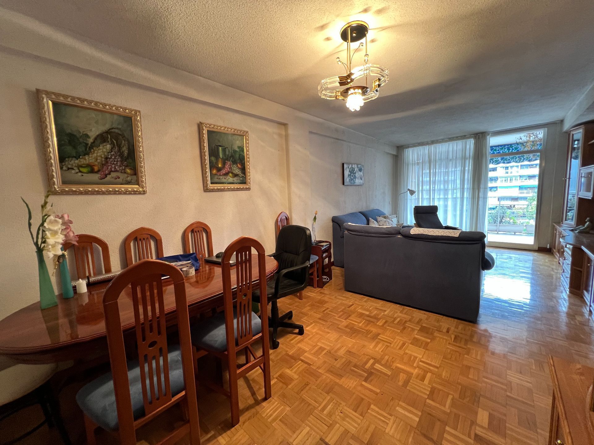 Sala d'estar de Pis en venda en Alcorcón amb Calefacció, Terrassa i Moblat