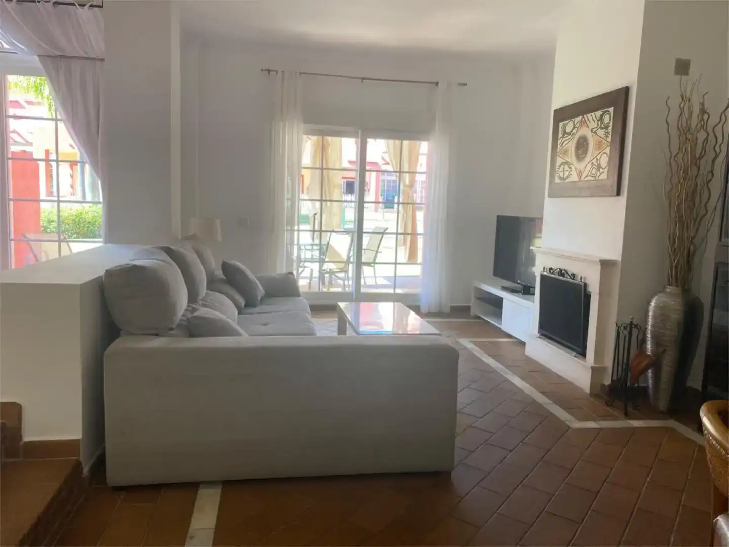 Living room of Flat for rent in Sotogrande  with Air Conditioner, Private garden and Storage room