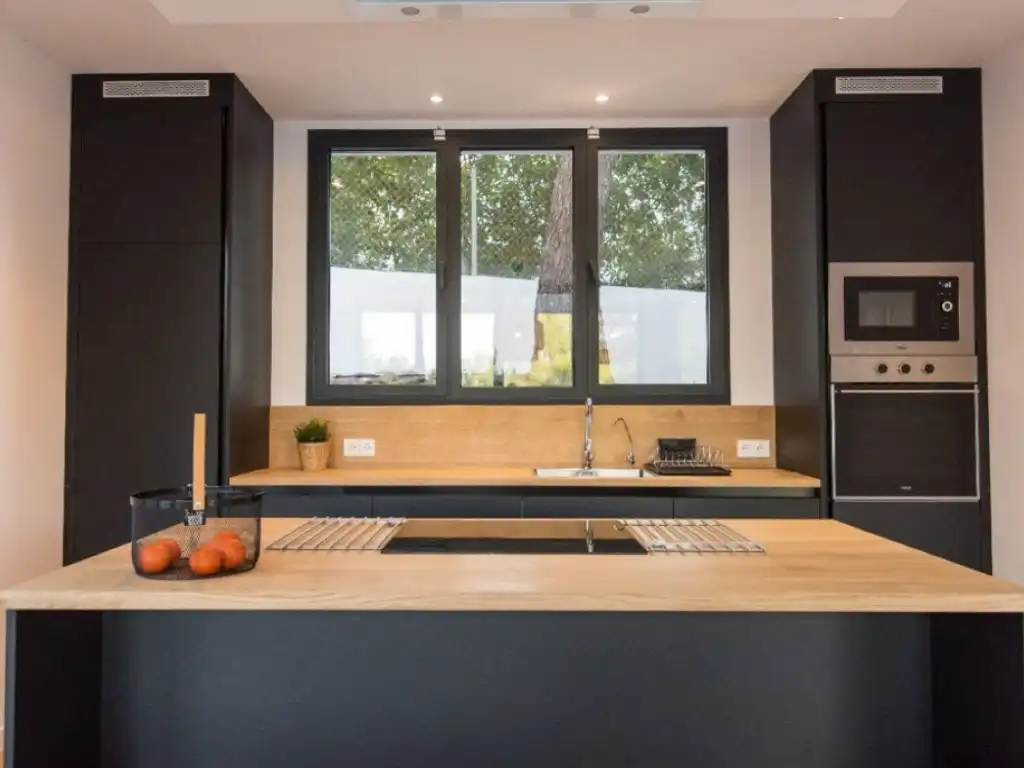 Küche von Haus oder Chalet zur Miete in Calvià mit Klimaanlage, Privatgarten und Terrasse