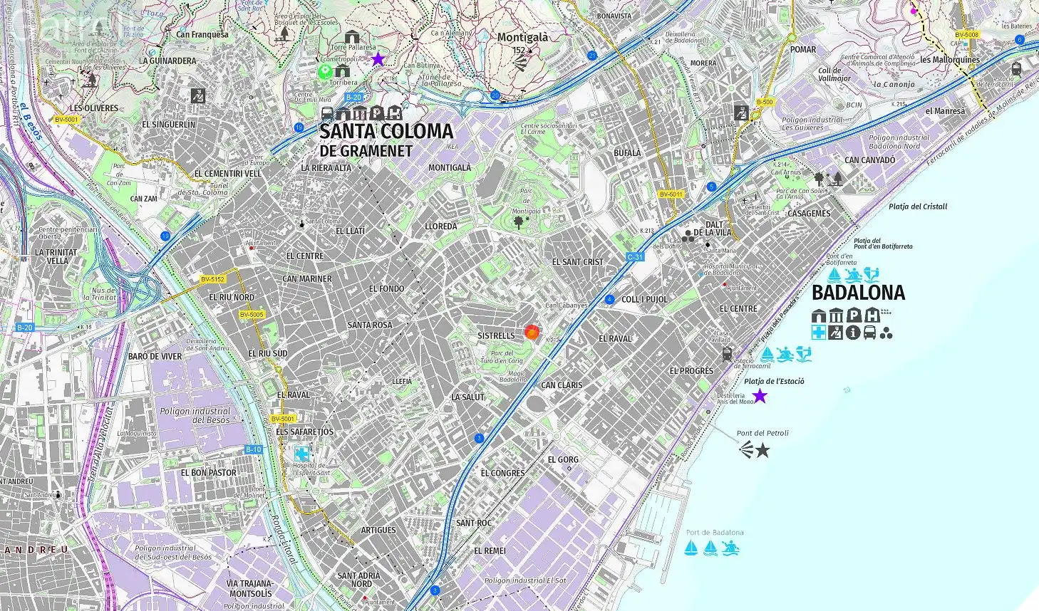 Vista exterior de Residencial en venda en Badalona