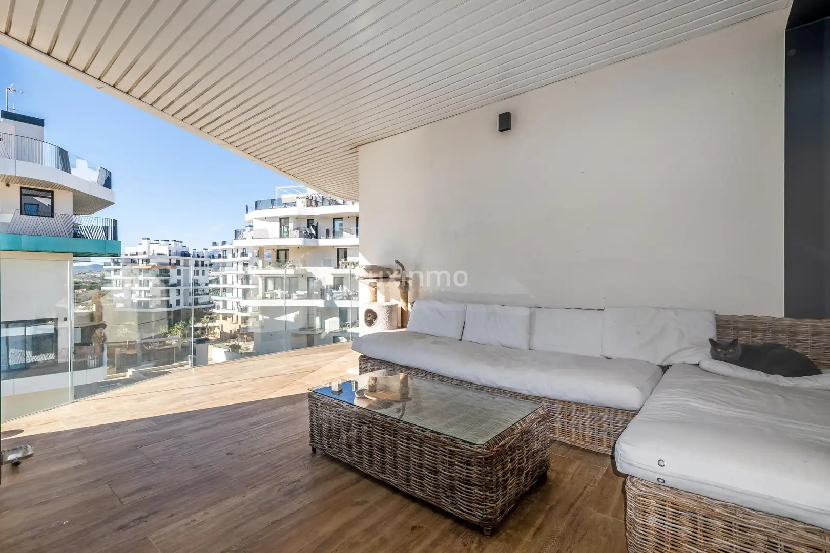 Terrasse von Wohnung zum Verkauf in Villajoyosa / La Vila Joiosa mit Klimaanlage, Privatgarten und Terrasse