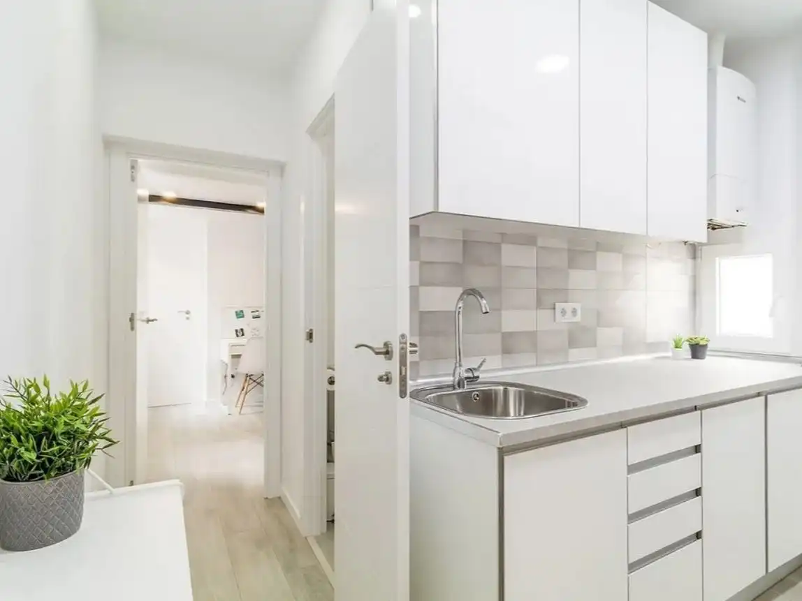 Cuina de Apartament per a compartir en Zamora Capital  amb Aire condicionat i Moblat