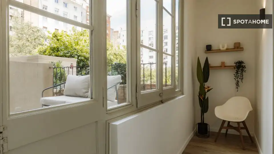Terraza de Piso de alquiler en Barcelona con Aire acondicionado, Calefacción y Amueblado