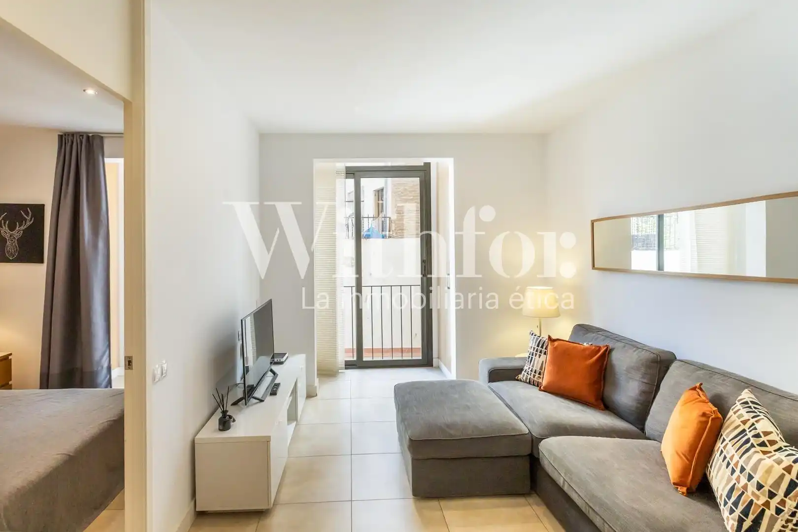 Living room of Flat for sale in Barcelona  with Air Conditioner, Heating and Parquet flooring