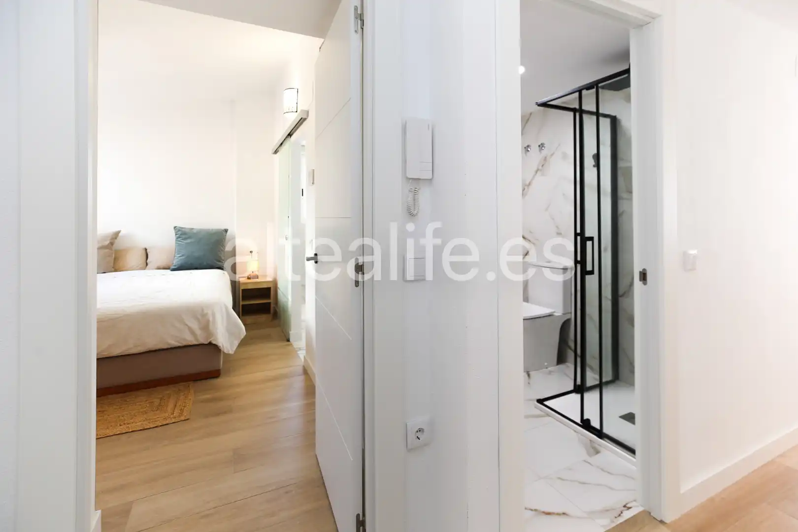 Schlafzimmer von Wohnungen zur Miete in Altea mit Klimaanlage, Heizung und Terrasse