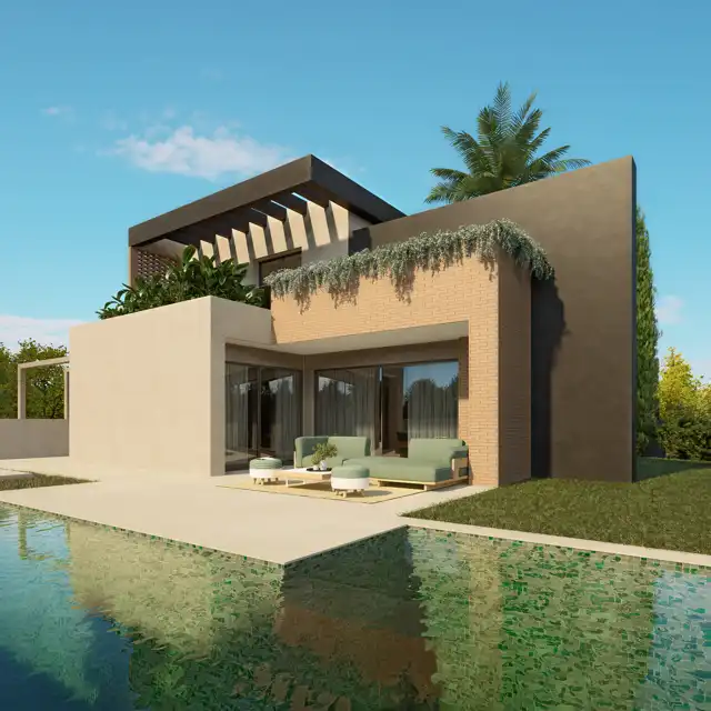 Vista exterior de Casa o xalet en venda en Alcalá de Guadaira amb Aire condicionat, Calefacció i Jardí privat