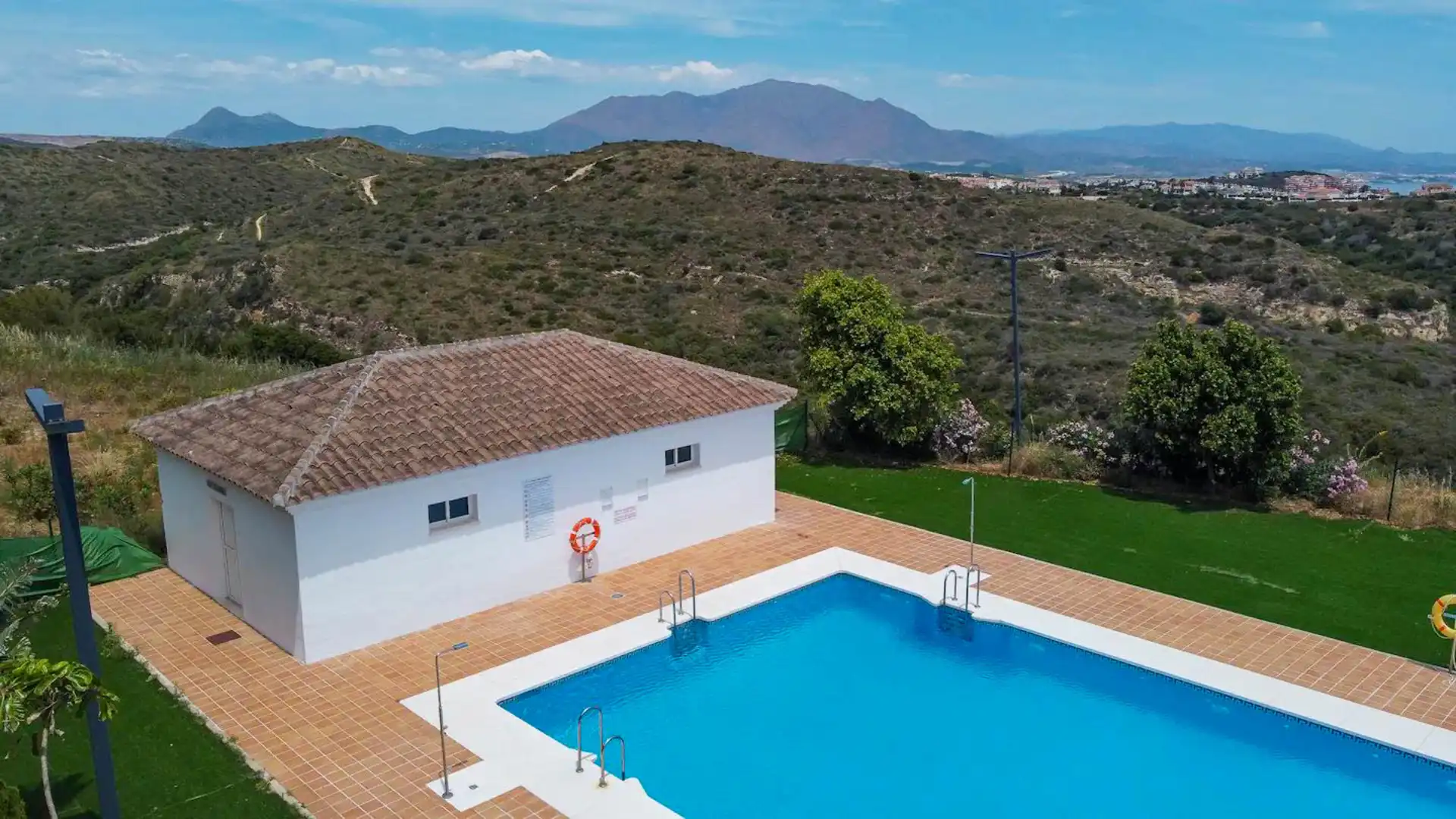 Swimming pool of Ground floor for sale in Manilva  with Air Conditioner, Terrace and Swimming Pool