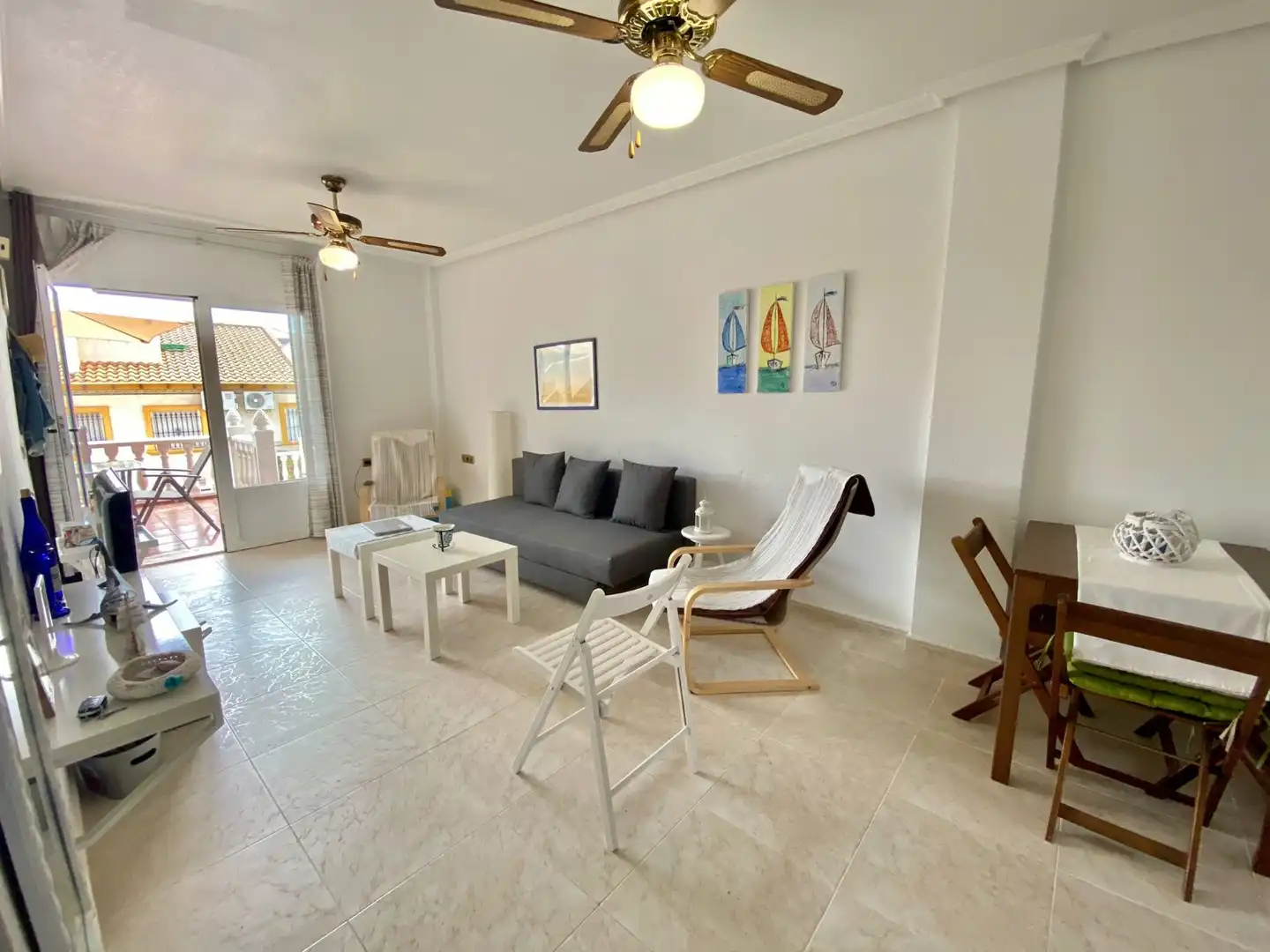 Living room of Flat for rent in Orihuela  with Terrace, Swimming Pool and Furnished