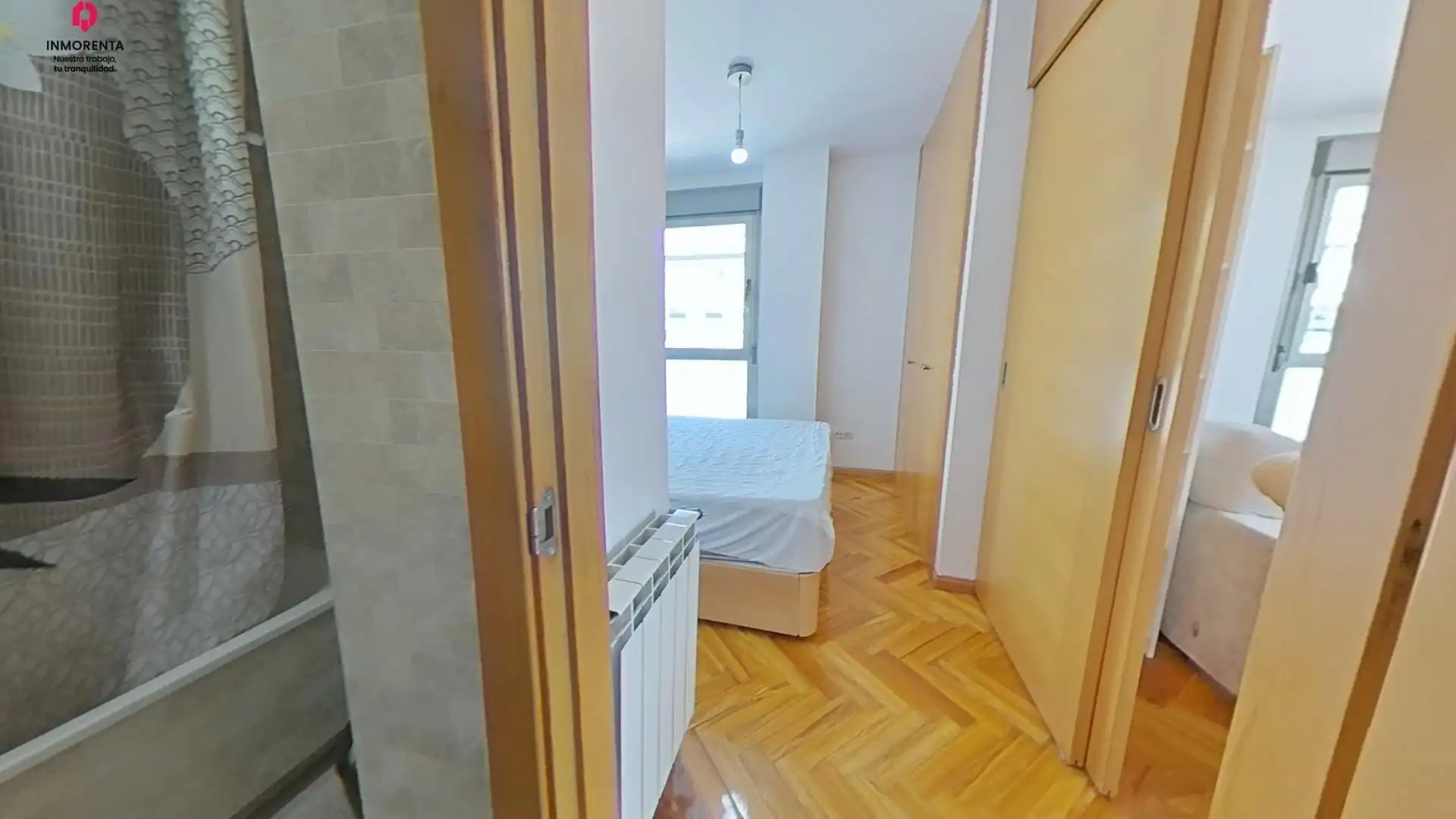 Schlafzimmer von Wohnungen zur Miete in Madrid mit Klimaanlage, Heizung und Parkett