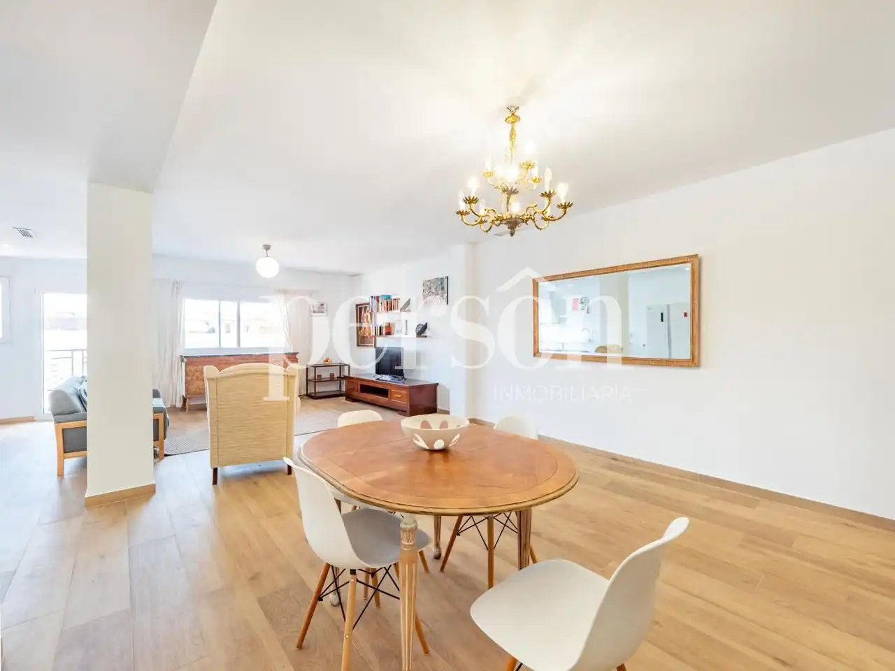 Wohnzimmer von Wohnung zur Miete in Valencia mit Klimaanlage, Terrasse und Möbliert