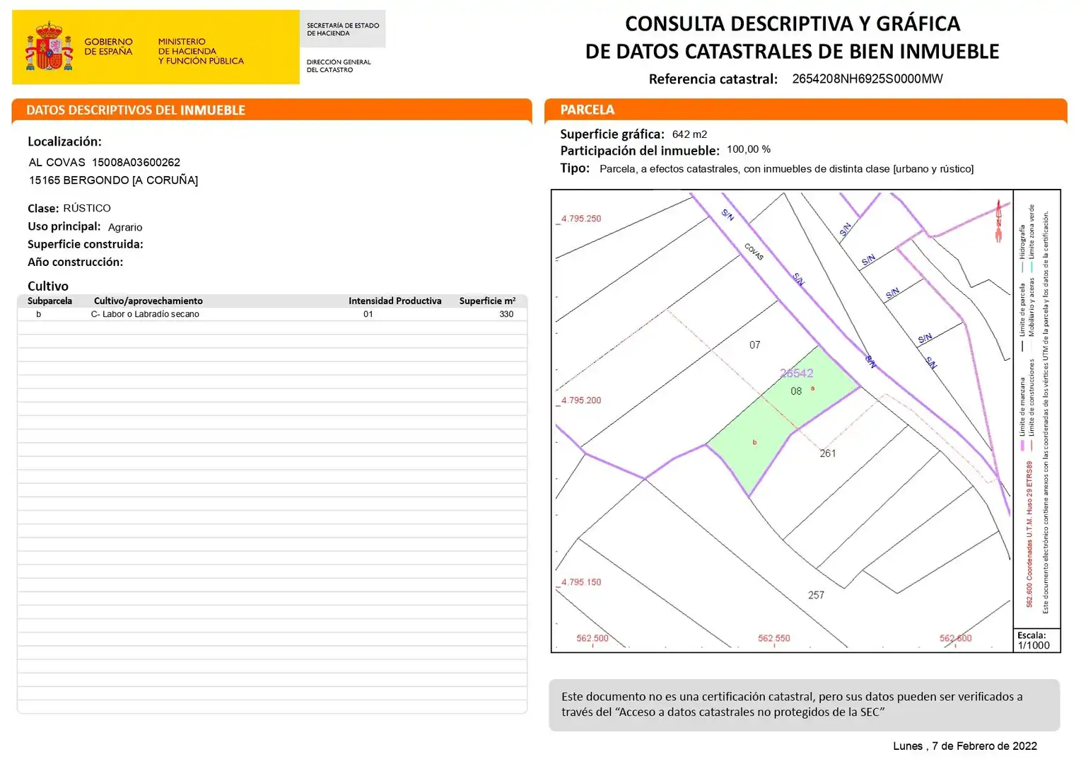 Terreny residencial en venda a Bergondo, imagen 7