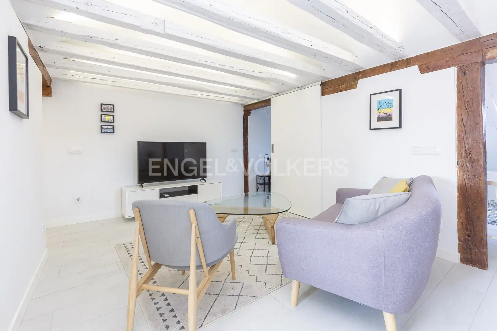 Sala de estar de Piso de alquiler en Madrid con Aire acondicionado, Calefacción y Amueblado