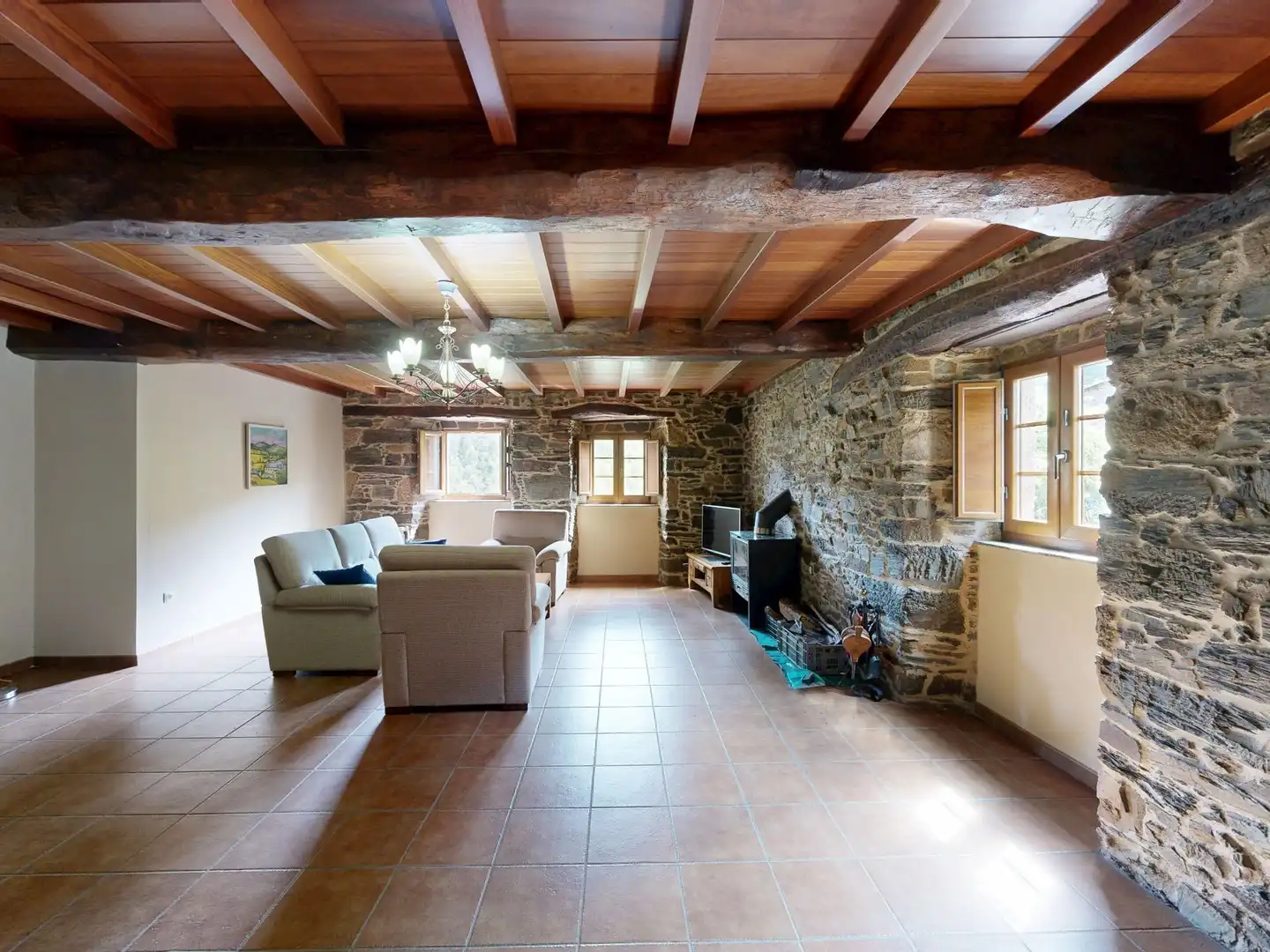 Sala de estar de Casa o chalet en venta en Ourol, Lugo