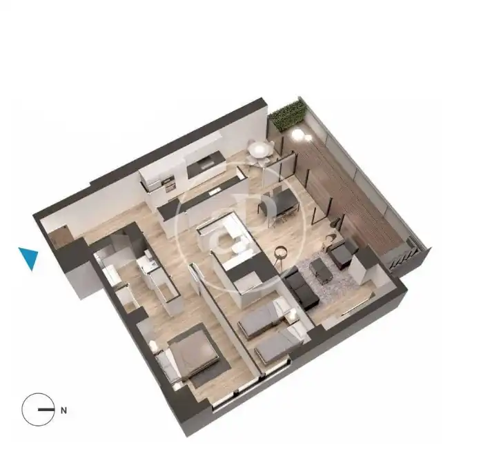 Wohnung zum Verkauf in Barcelona mit Klimaanlage, Heizung und Terrasse