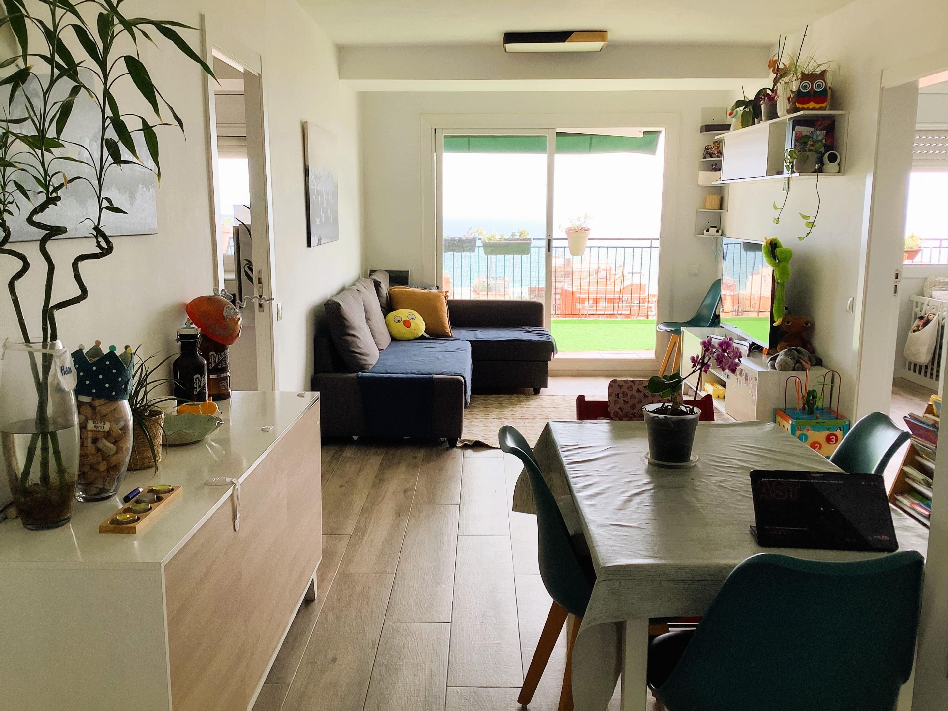 Sala d'estar de Àtic en venda en El Masnou amb Aire condicionat i Terrassa