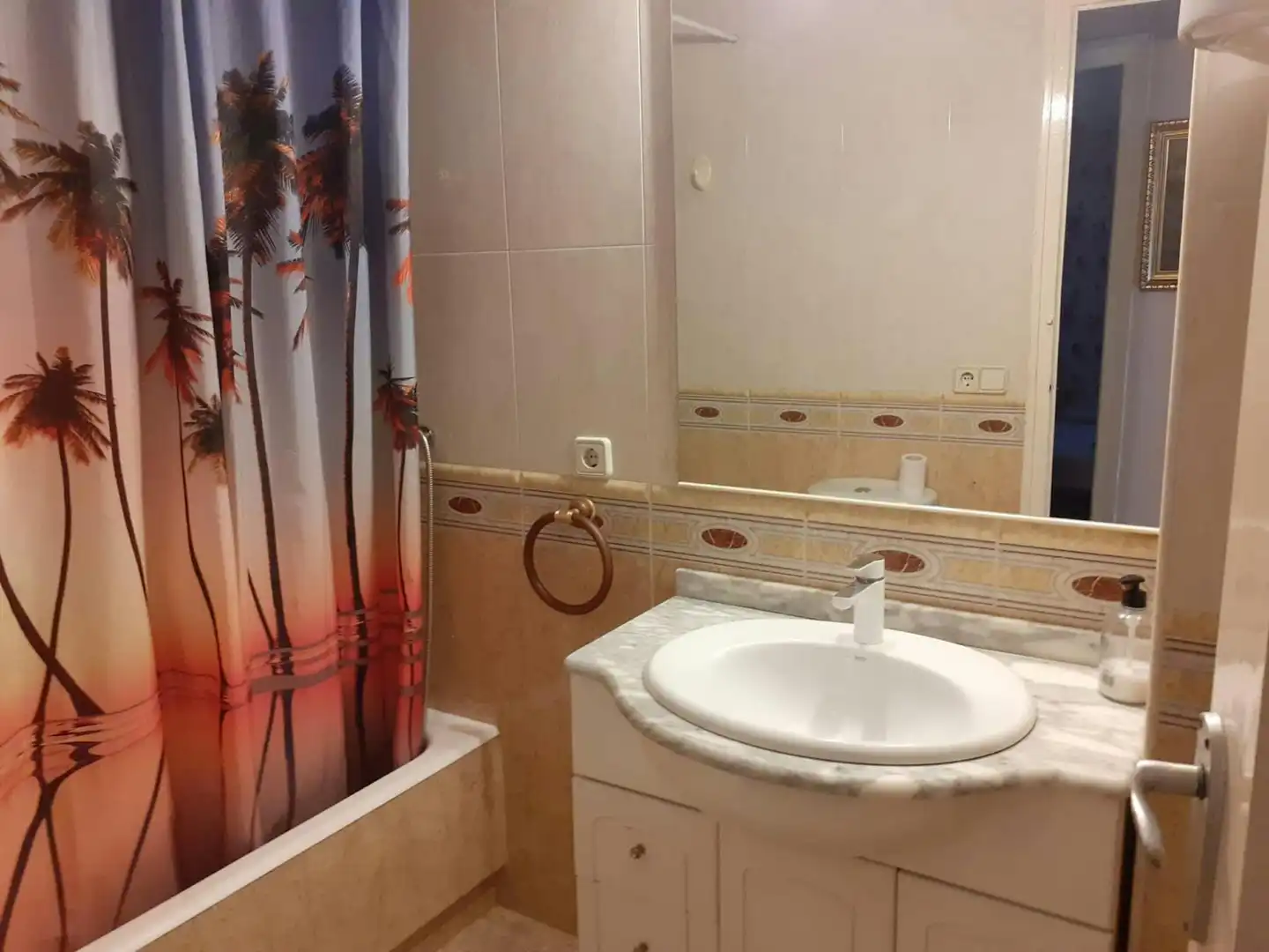 Bathroom of Flat for rent in Valencia  with Furnished, Washing machine and TV