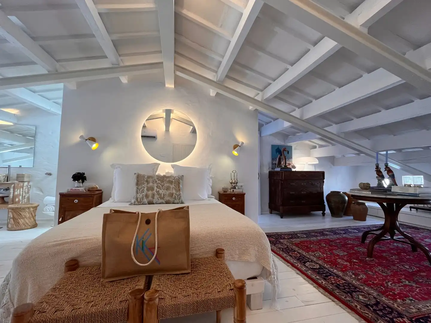 Schlafzimmer von Country house zum Verkauf in Es Migjorn Gran mit Klimaanlage, Heizung und Privatgarten