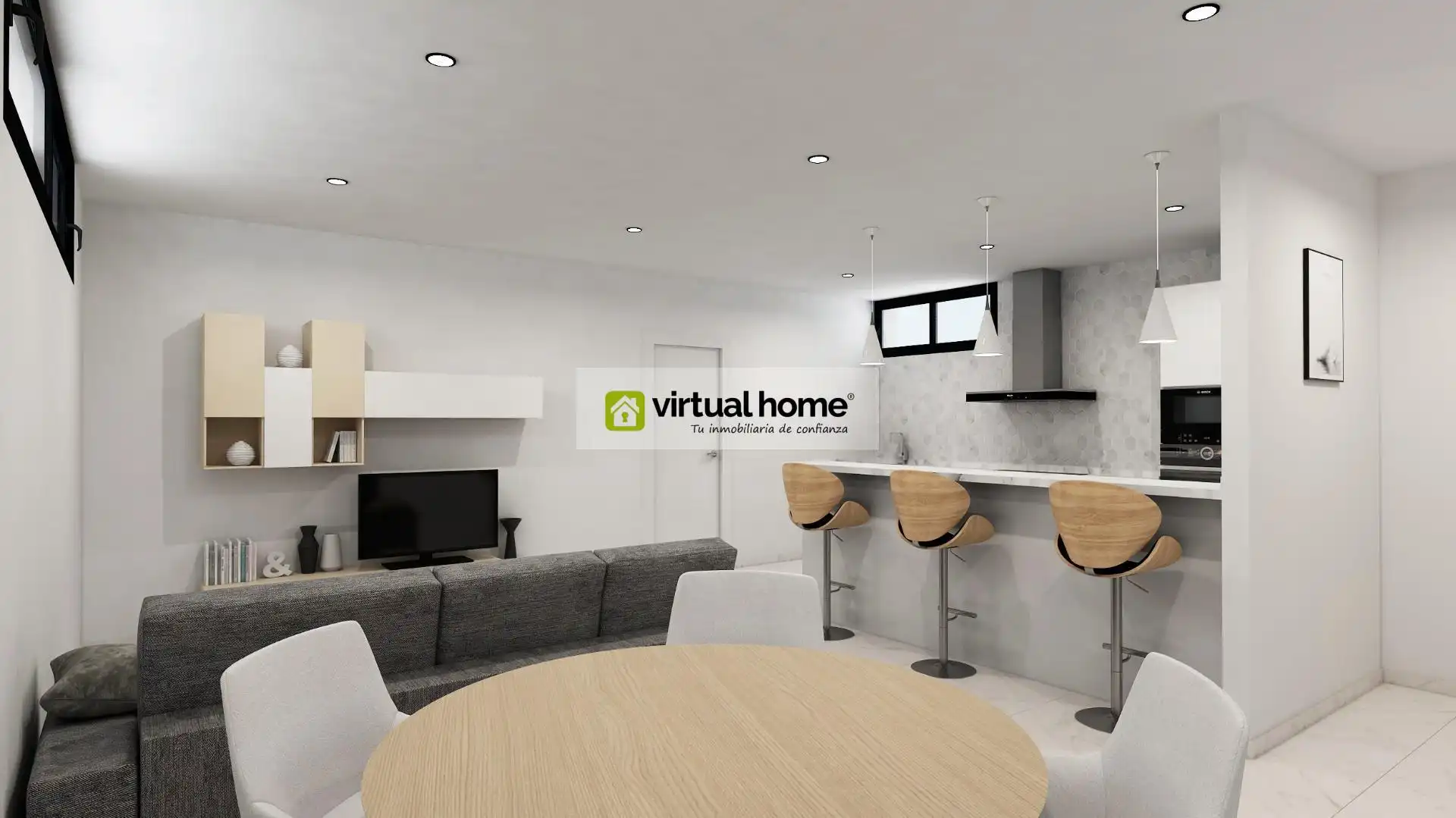 Sala d'estar de Casa o xalet en venda en La Nucia amb Aire condicionat, Parquet i Terrassa